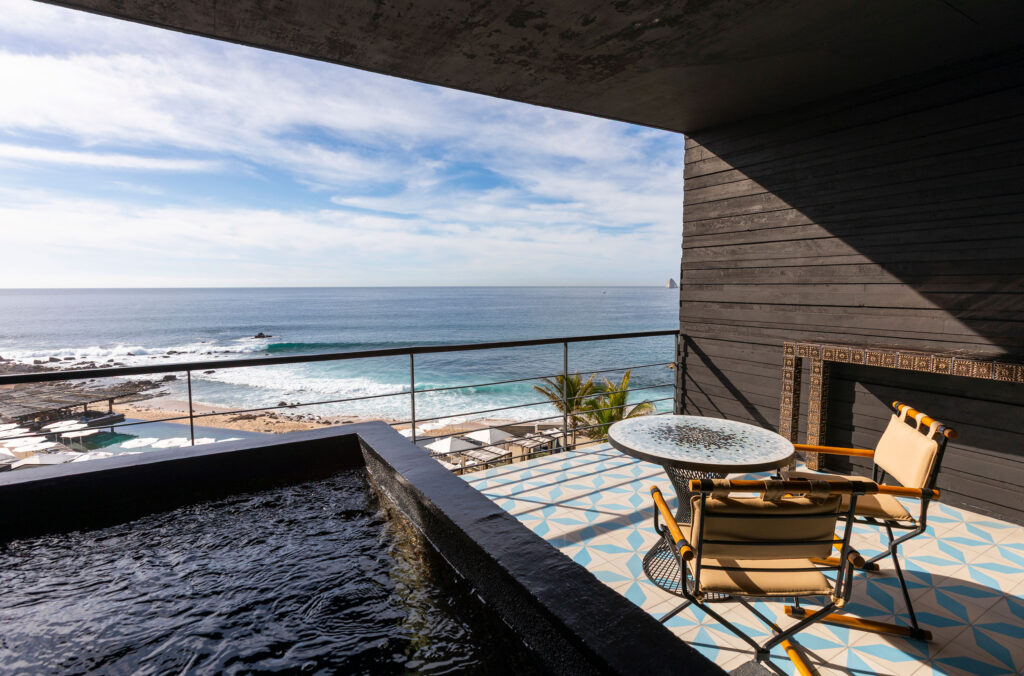 the cape balcony and private pool