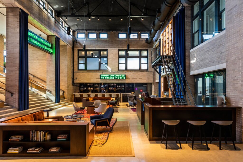 the central station memphis indoor seating area