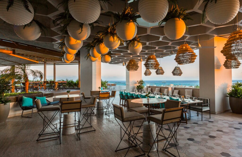 thompson playa del carmen outdoor dining area